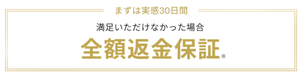 30日間全額返金保証あり